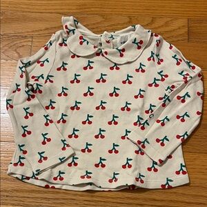 Bobo Choses Cream Cherry Long Sleeve Tee